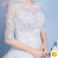 2017 новый бальное платье свадебное платье аппликация кружева длина пола платье